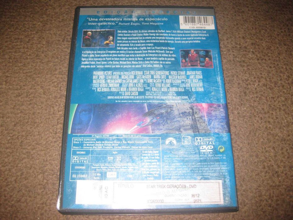 "Star Trek: Gerações" Edição Especial com 2 DVDs