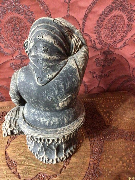 Глиняные фигурки кот и баба яга