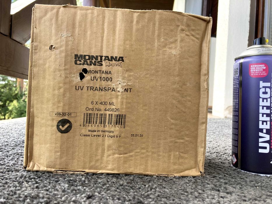 Farba UV Montana UV-EFFECT SPRAY Bezbarwny Lakier 400ml – NOWY