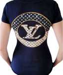 Koszulka damska LV Louis Vuitton granatowa