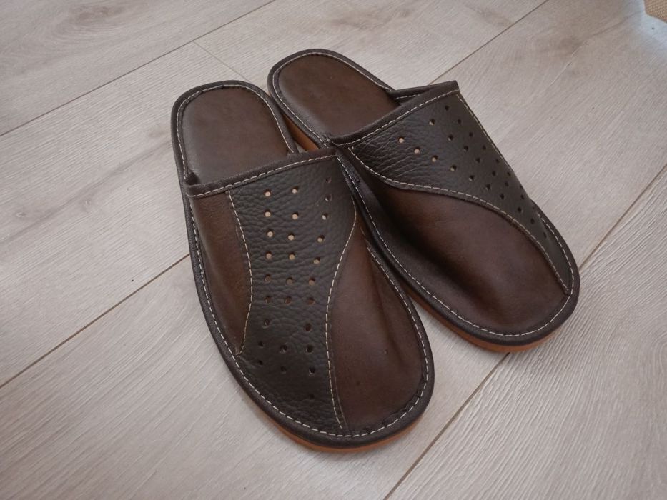 Шкіряні чоловічі тапочки 43р