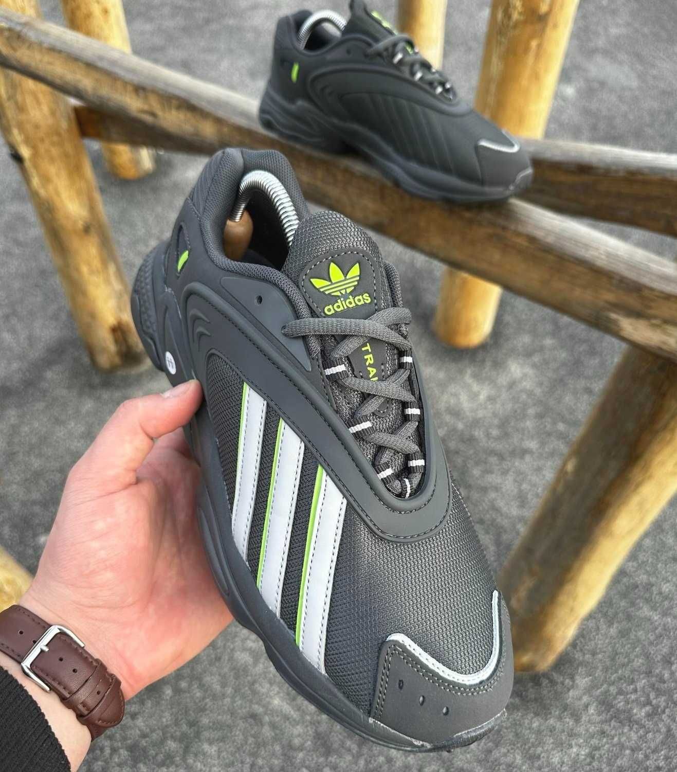 Мужские кроссовки Адидас черные кожаные Adidas Натуральная кожа