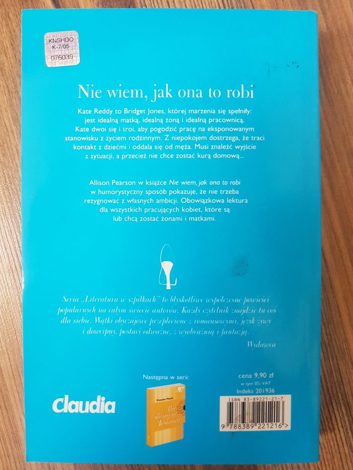Książka "Ni e wiem jak ona to robi" Allison Pearson