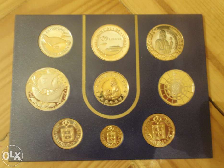 Colecção de 9 moedas "Proof" da Expo 98 (INCM)