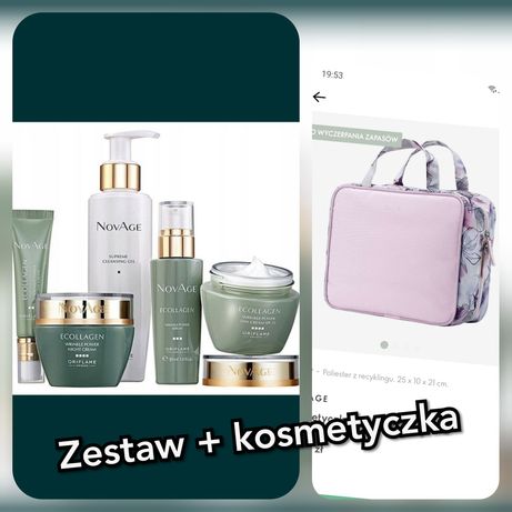 Zestaw NovAge Ecollagen Oriflame NOWY plus kosmetyczka