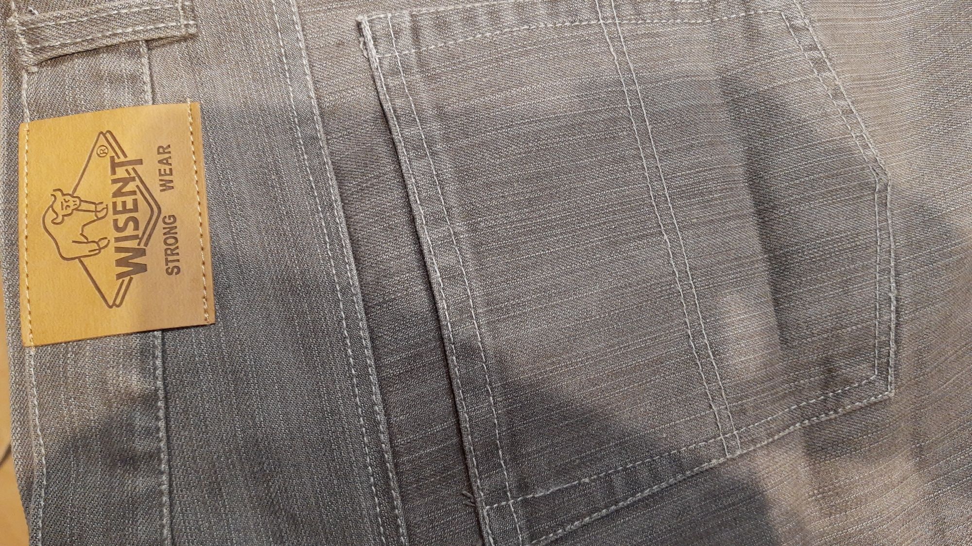 Spodnie cieki jeans szare duży rozmiar 48 z wadą