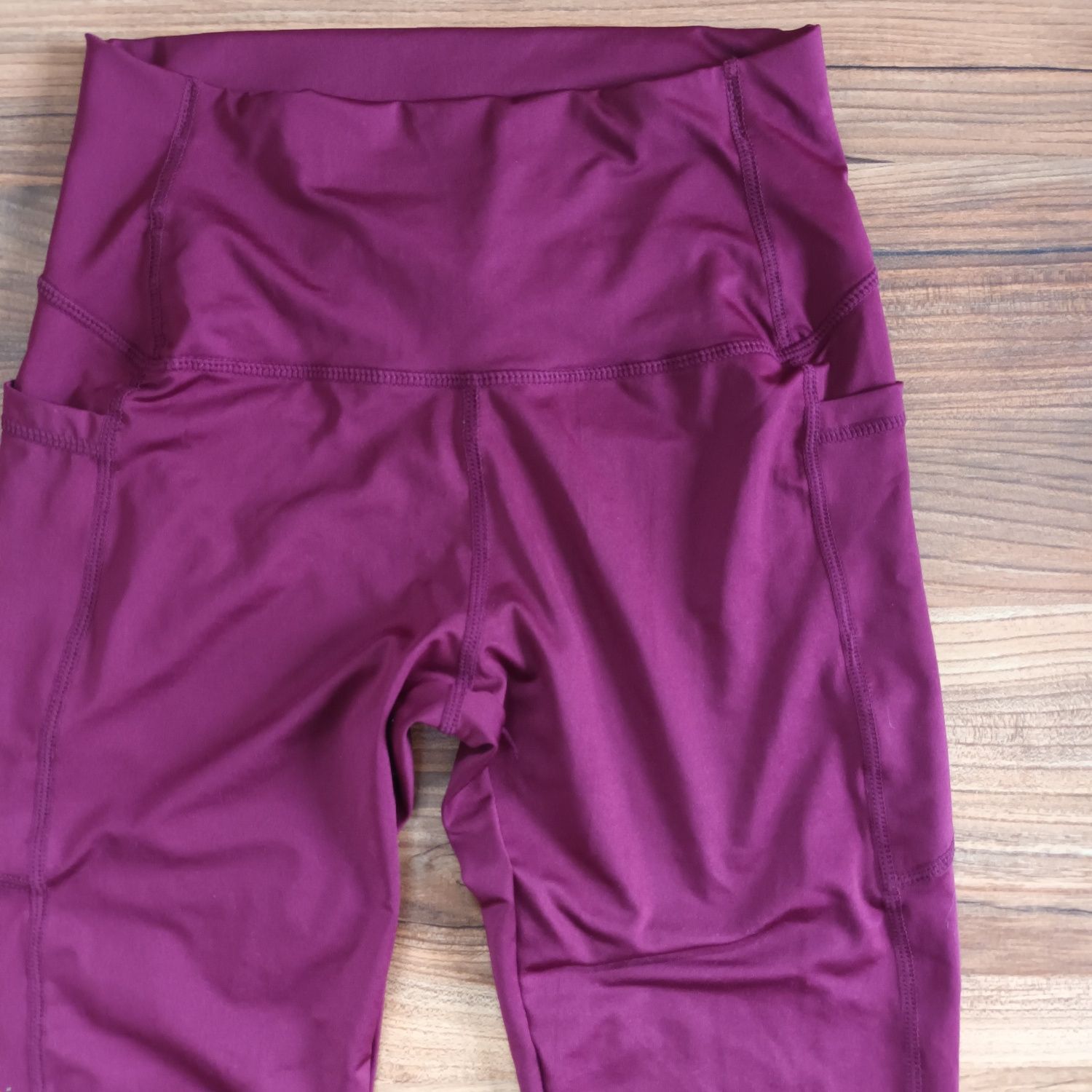 Legginsy 36 S sportowe z kieszeniami biegania fitness SHEIN szare