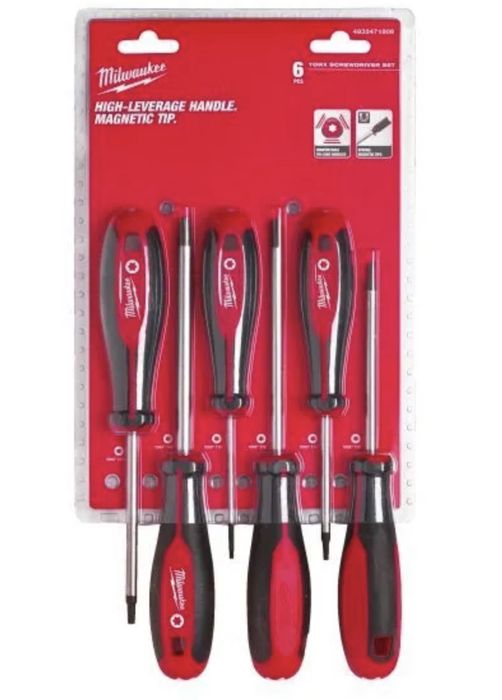 Набір викруток магнітних TORX MILWAUKEE з тригранною рукояткою, (6шт)