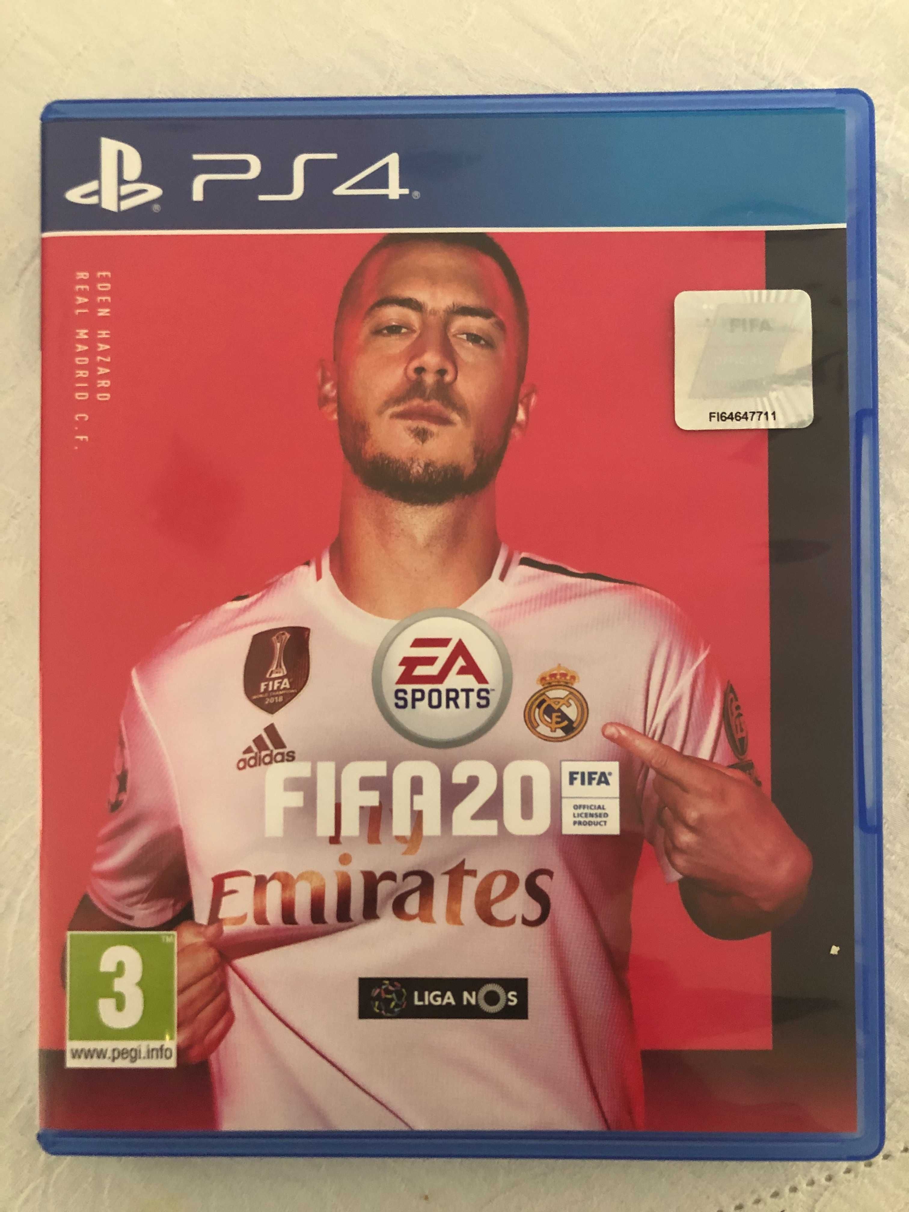 Jogo PS4 FIFA20 em estado como novo.