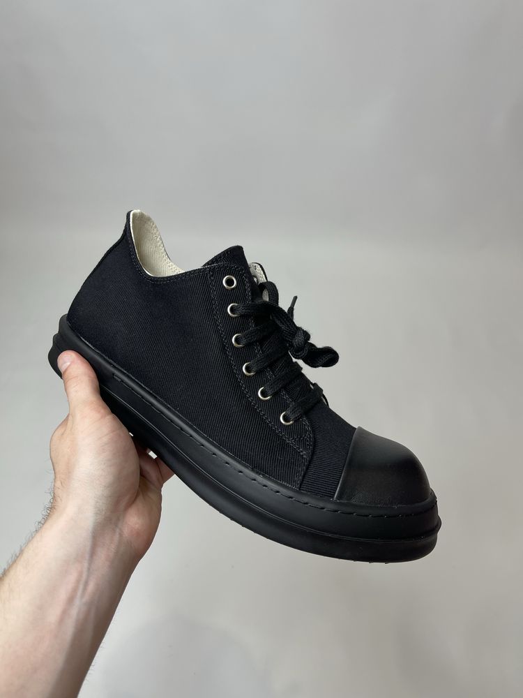 Кеди Rick Owens Ramones Black Low/size 42,43/Преміум якість 1:1