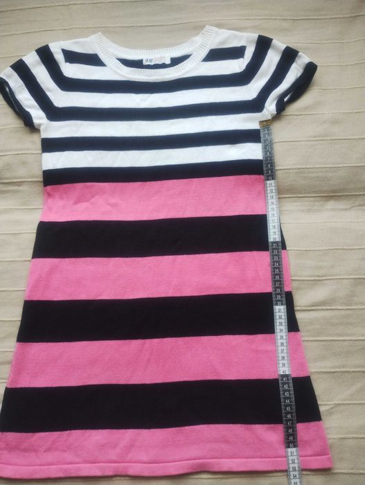 H&M rozm 146/152 10 - 12 lat tunika sukienka mini dzianina