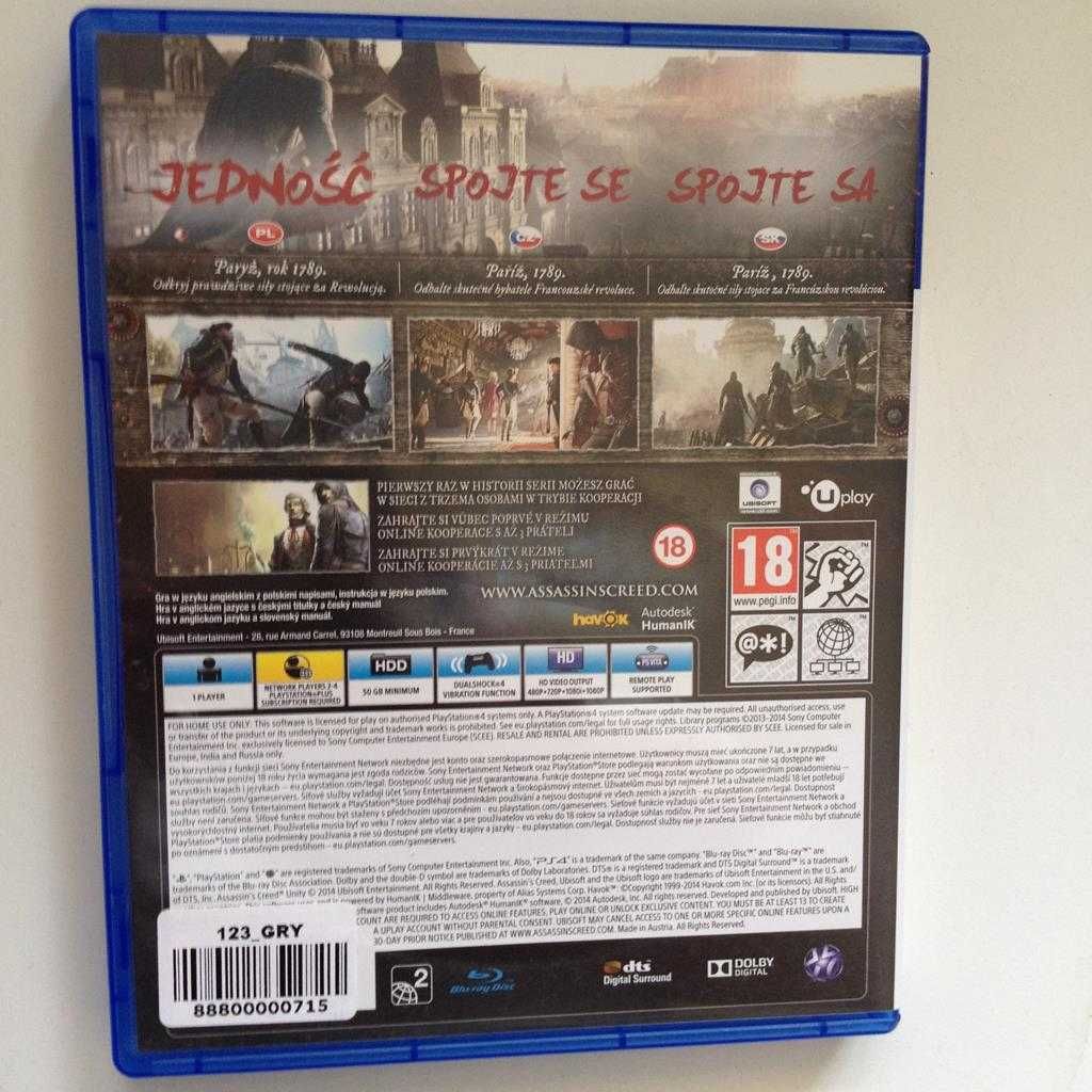 Assassin's Creed Unity PlayStation 4 PS4 PL Sklep W-wa Ursynów