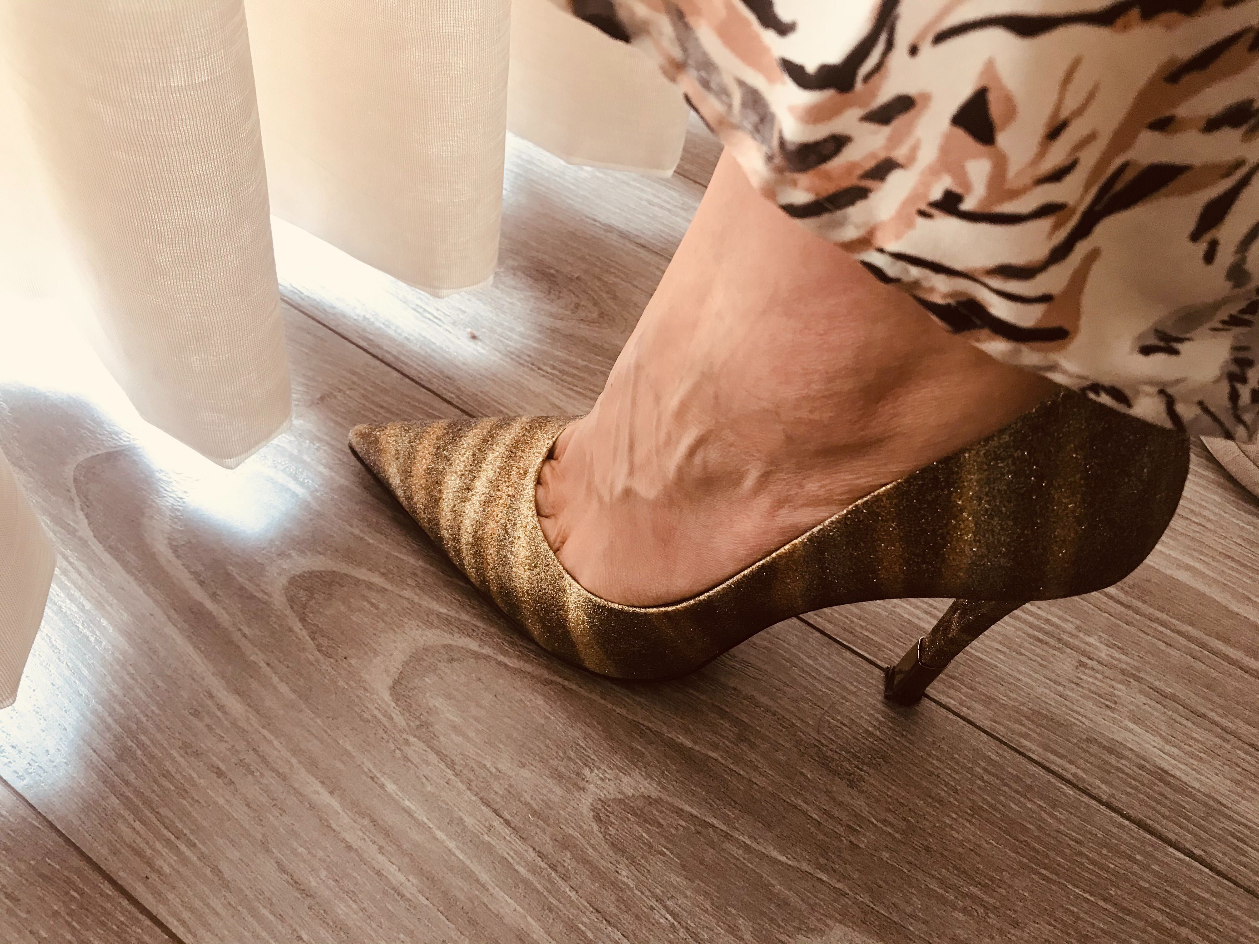 Sapatos Stiletto Dourado FRANCOMINA