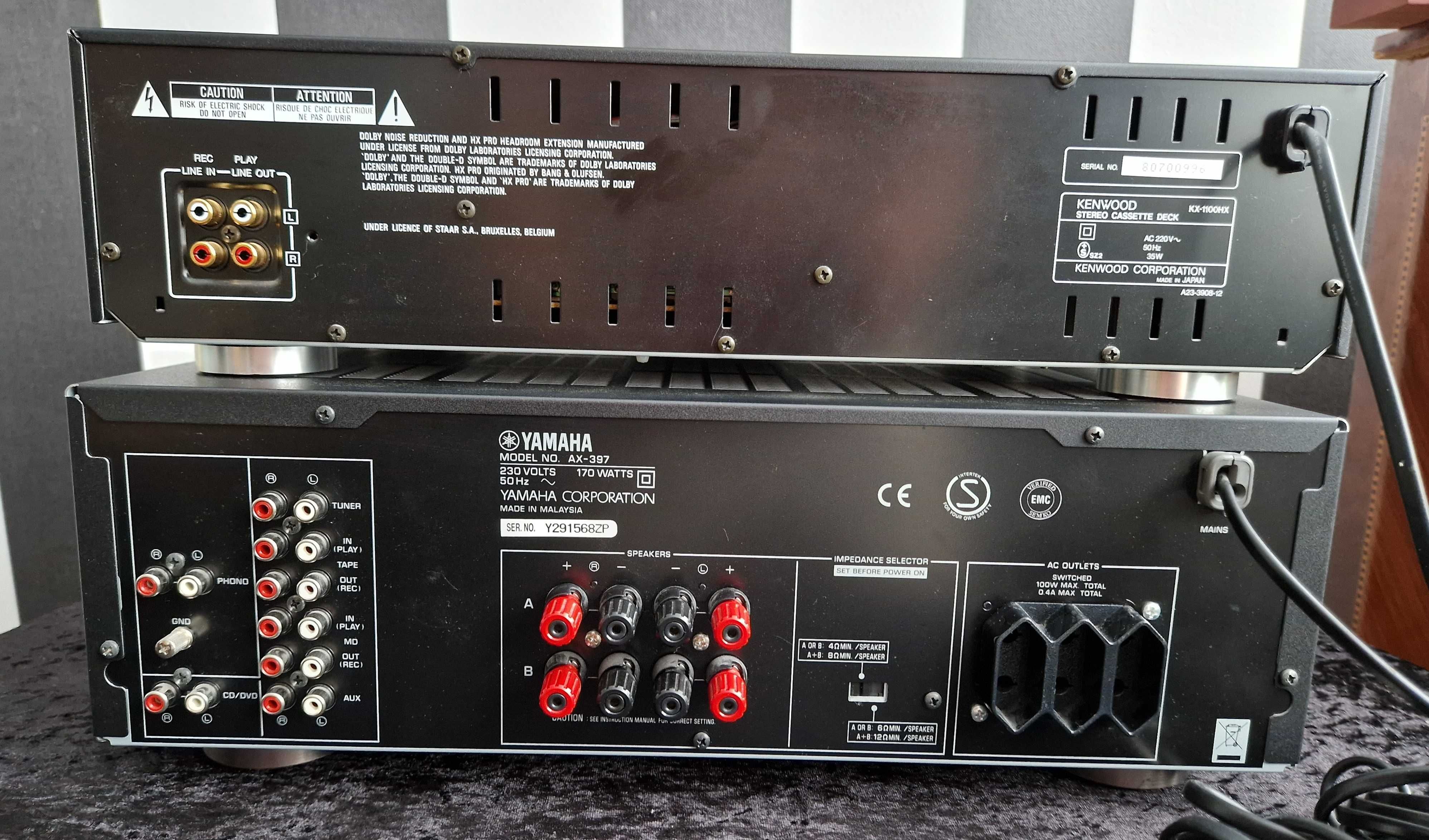 CASSETTEDECK KX-1100 hx, Amplituner YAMAHA AX-397 + 2 x Kolumny Dual