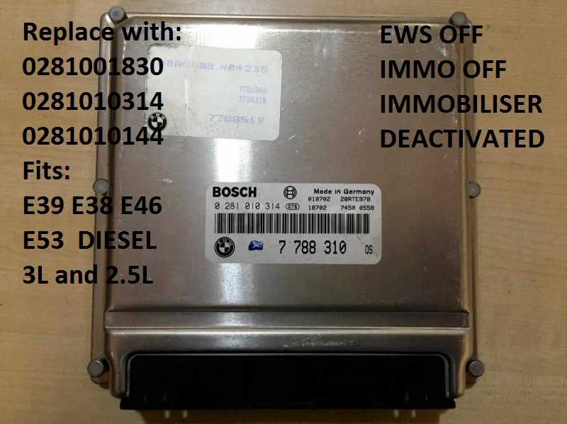 STEROWNIK silnika m57d30 ECU DME immo OFF BMW E53 X5 3.0D M57 bez EWS