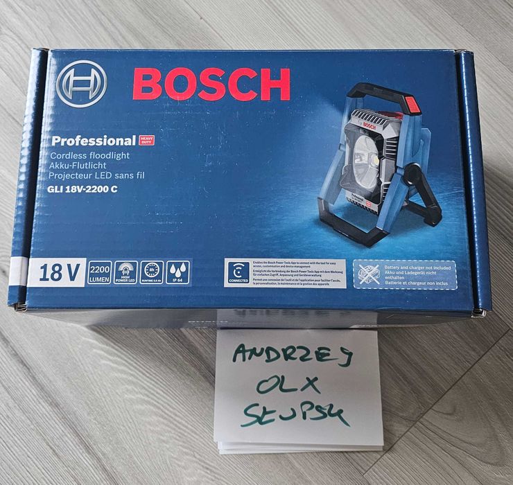 Lampa Akumulatorowa Reflektor Budowlany LED Bosch GLI 18V-2200 C