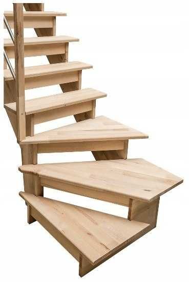 Schody zębinowe zabiegowe buk/ inox