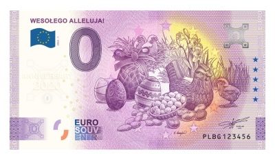 Wielkanoc Wesołego ALLELUJA Banknot 0 Euro ANNIVERSARY