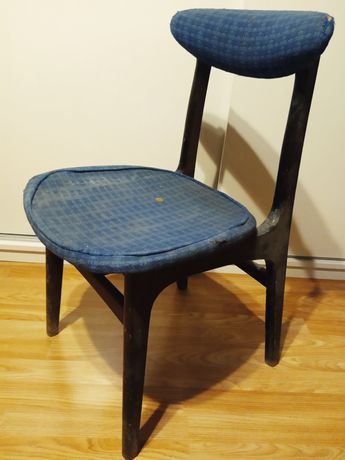 Krzesło PRL Hałas typ 200-190 stare drewniane