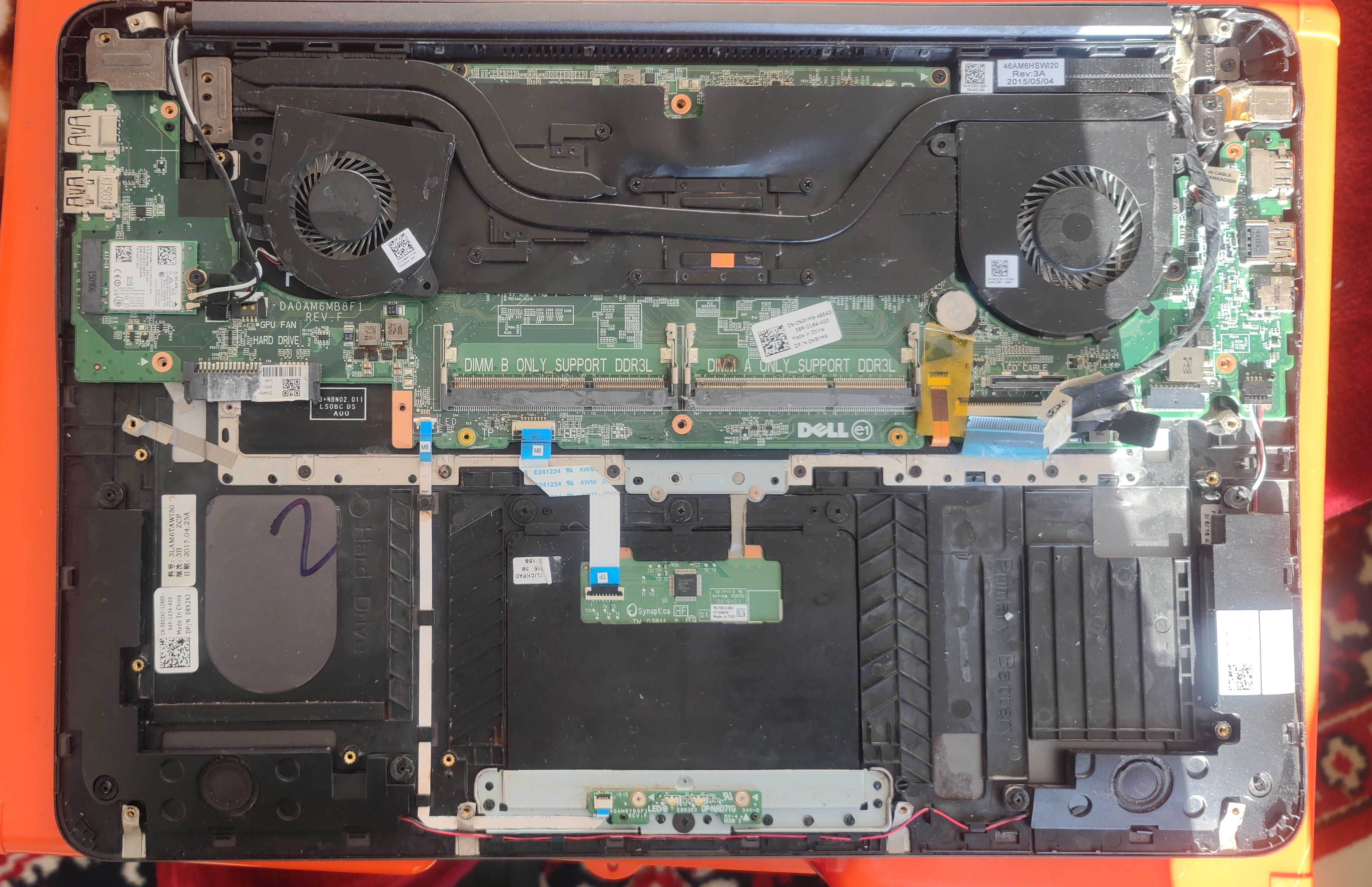 Dell p55f  та dell 7548 на запчасті