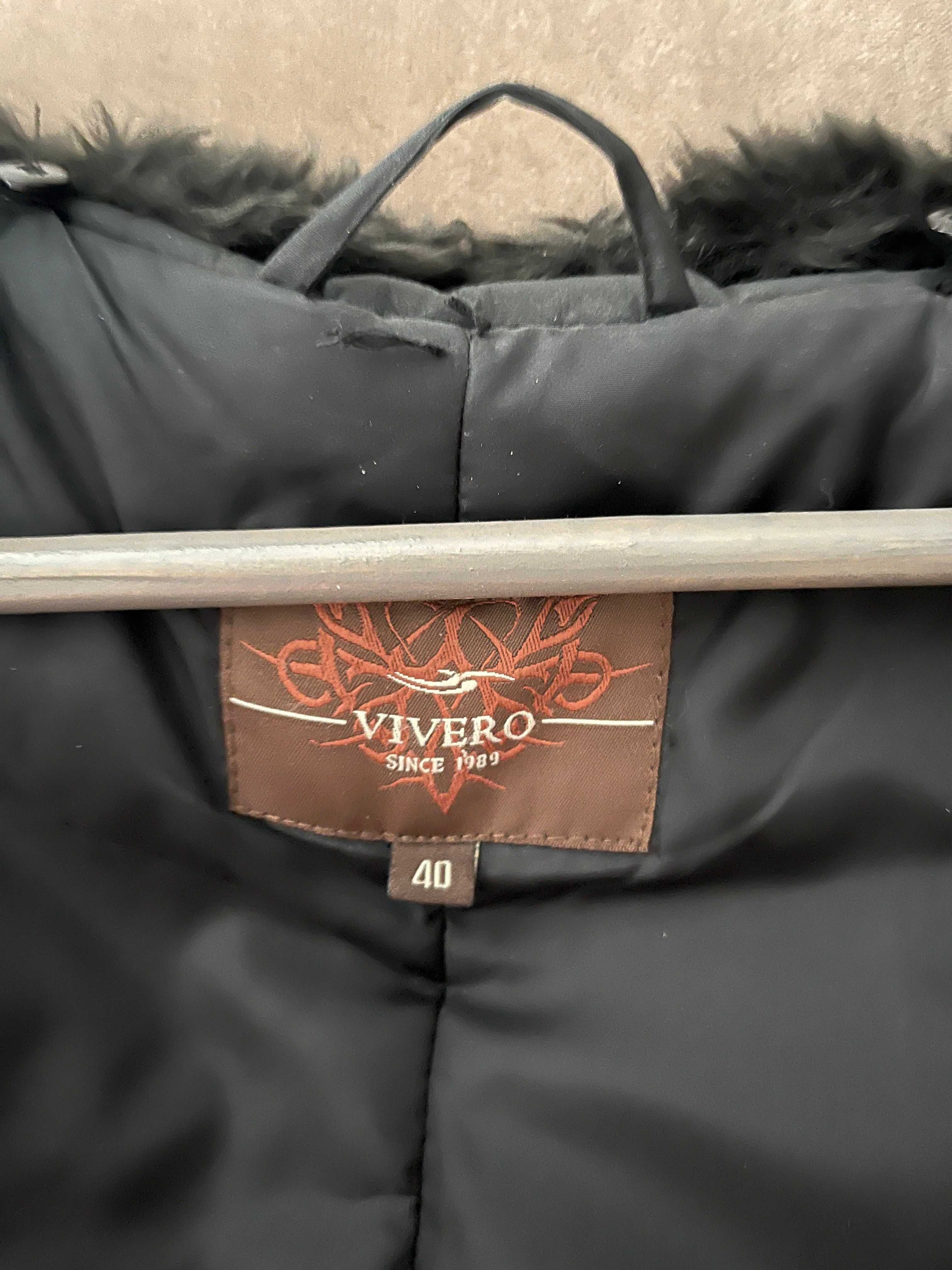 Zimowa kurtka damska midi - marka Vivero, rozmiar 40