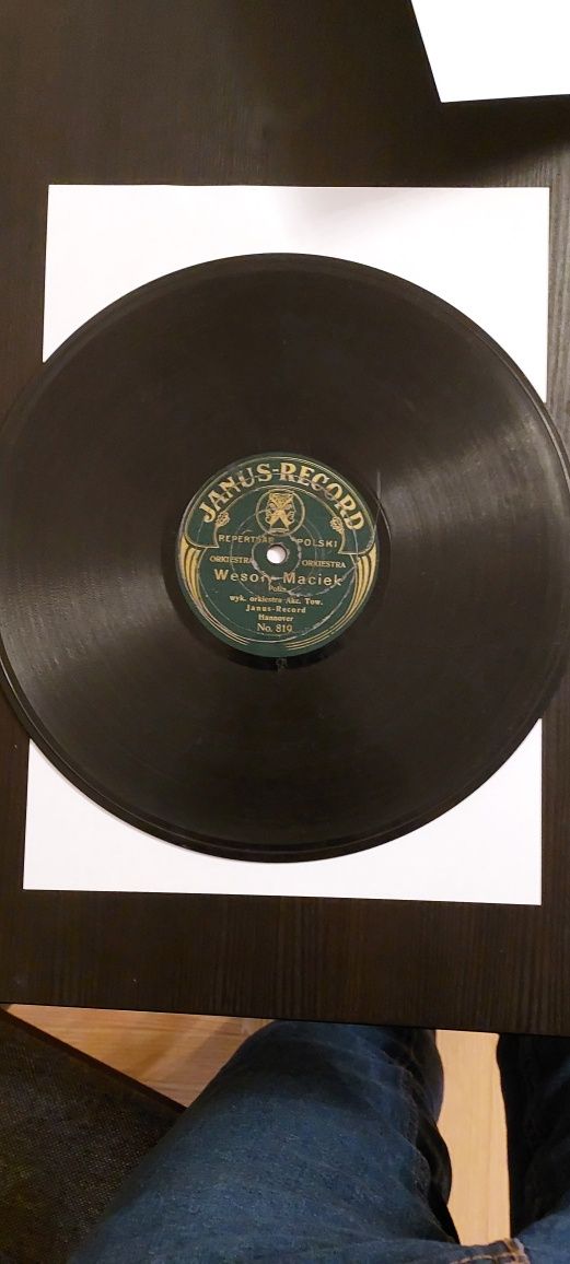 Płyta Szelakowa Janus Record. Sprzed pierwszej wojny wojny
