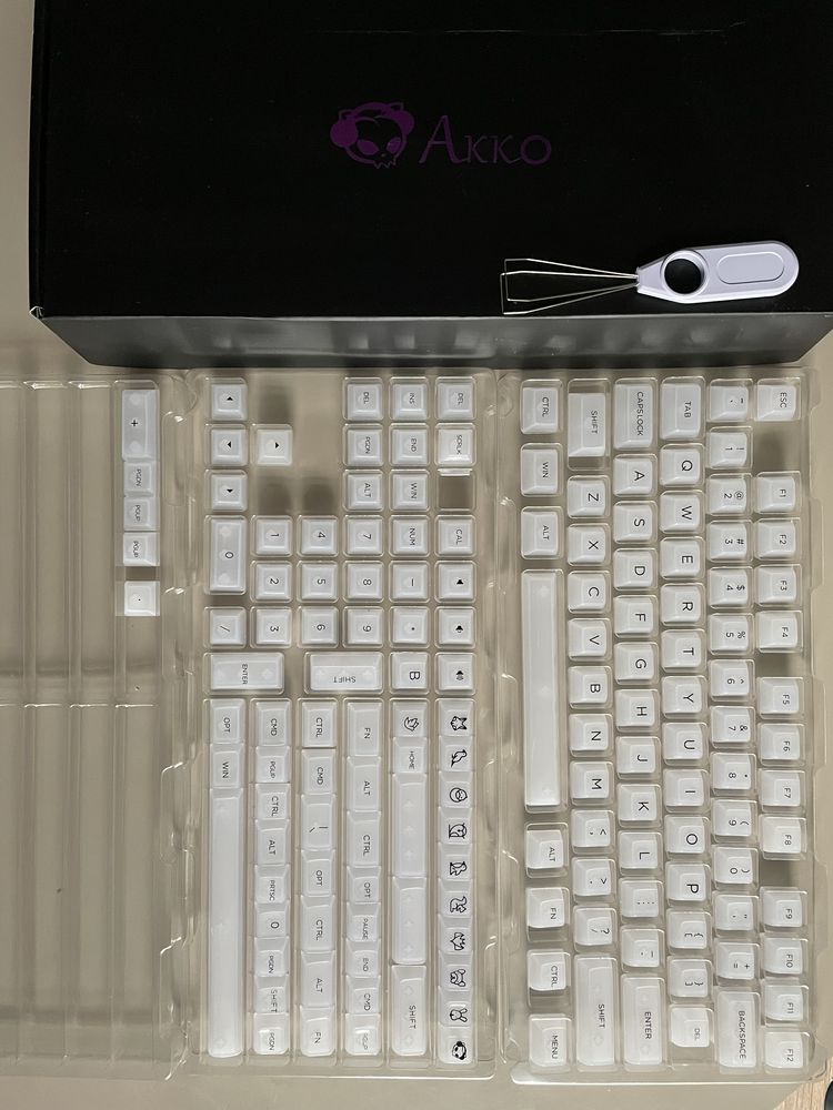 Zestaw keycapów ASA Clear (155 klawiszy, przezroczyste, poliwęglan)