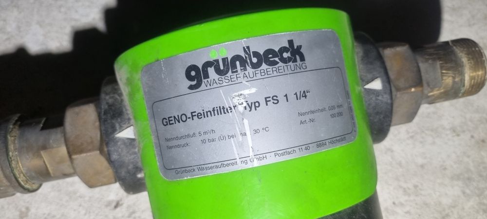 Filtr wody grunbeck z reduktorem  z niemiec