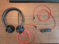 Słuchawki przewodowe z mikrofonem – Blackwire 3325 USB-A + jack 3,5mm