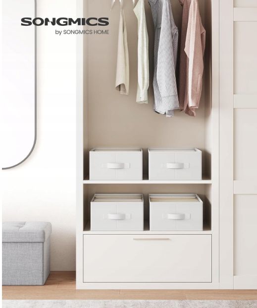 Songmics Zestaw 4 Organizerów Do Szafy Z 6 Przegródkami Rus009W04