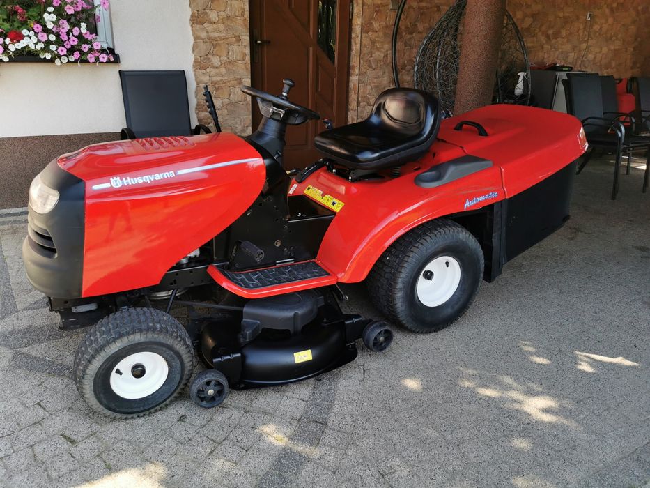 Husqvarna 17,5 HP Briggs Hydro Automat Kosz  Traktorek Kosiarka