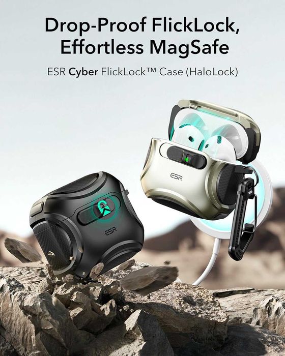 Чехол ESR Cyber Tough FlickLock MagSafe Чехол на AirPods 4