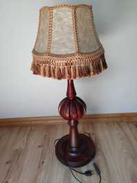 Lampa drewniana z abażurem