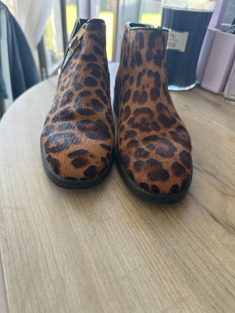 Zara ботинки леопардові, розмір36
