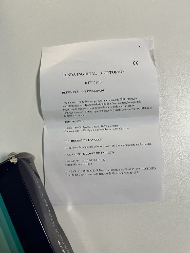 Cinta / funda inguinal elástica p/ hérnias - 80 direito - Cintas Contorno