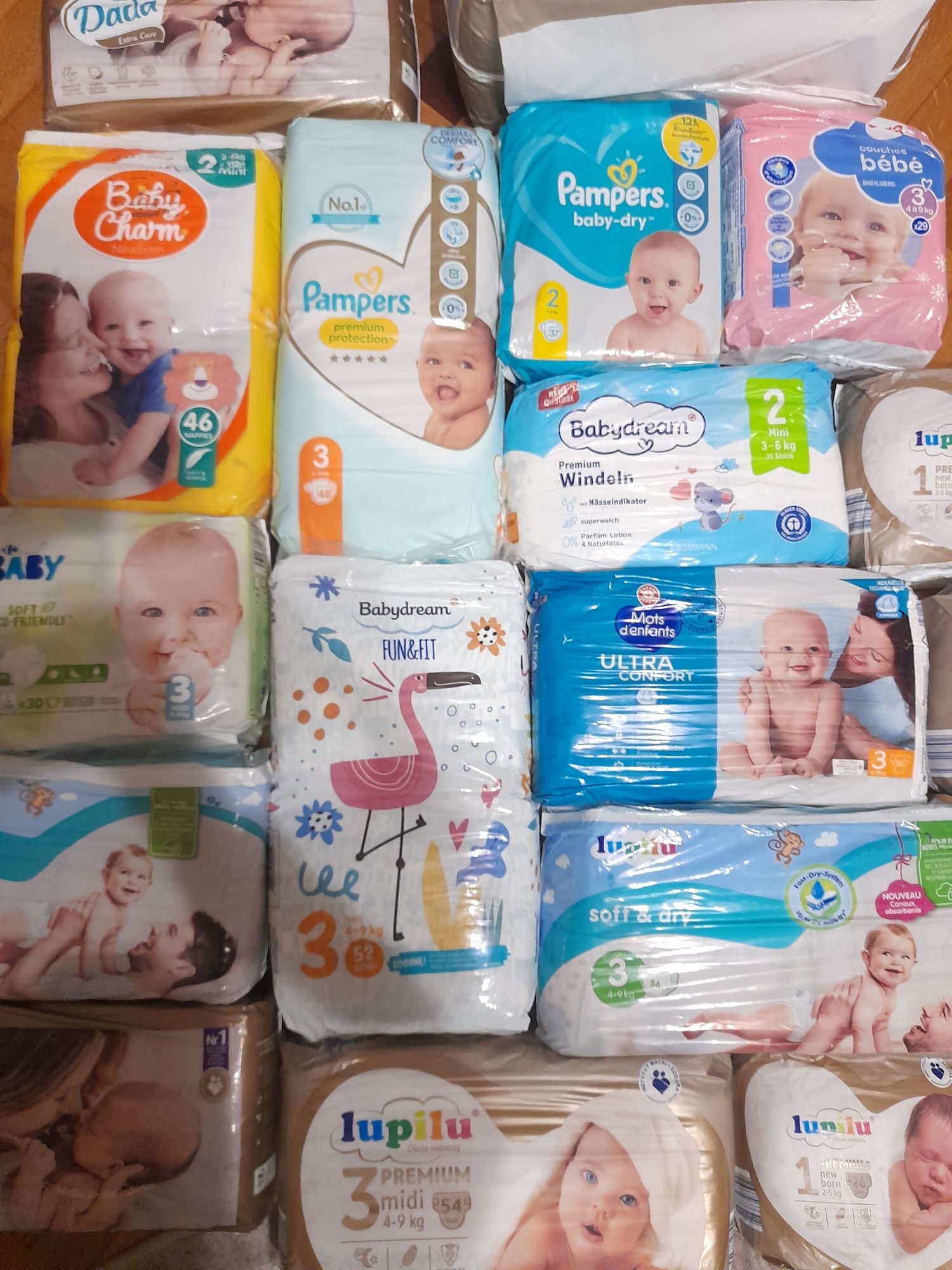 Памперси Pampers, Lupilu, Dada, Babydream, Baby charm