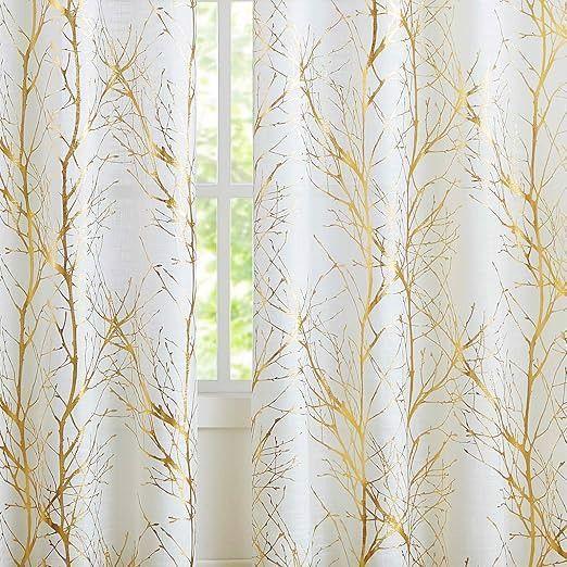 Zasłony firany gałęzie drzewa 127x175cm 2szt