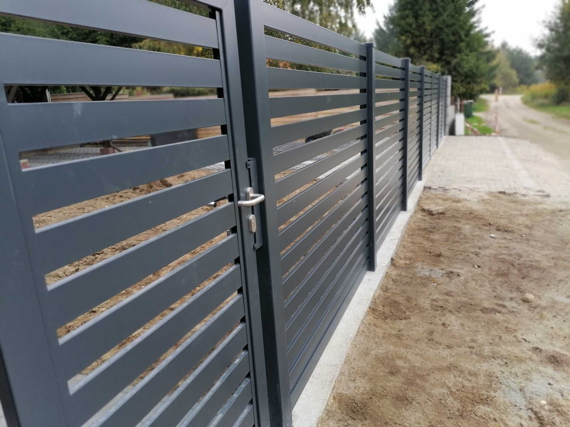 Ogrodzenie 3D brama dwuskrzydłowa przesuwna furtka przęsło Palisada
