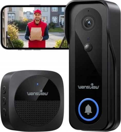 Wansview H6 Wideodomofon WiFi 2K Bezprzewodowy Kamera PIR dzwonek