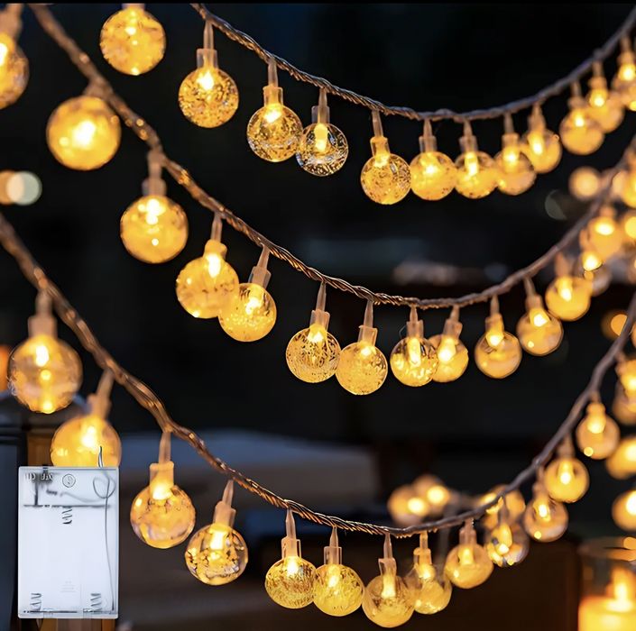 Новогодняя Гирлянда-Шарики  на Батарейках – Создайте Уют и Праздник!