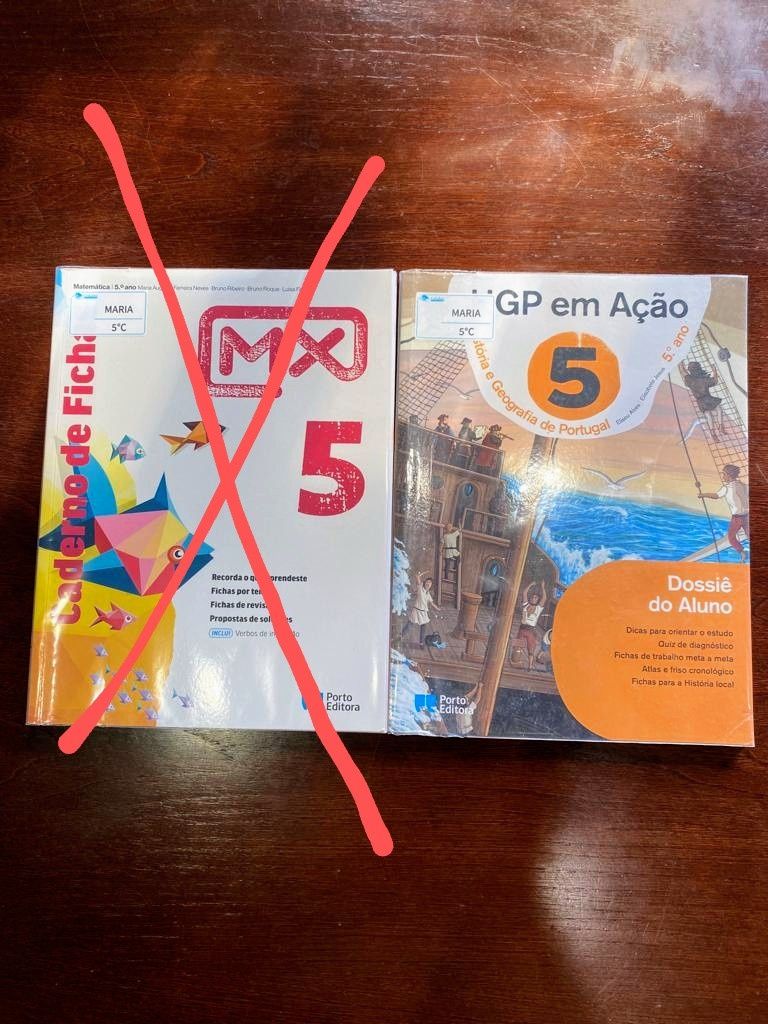 Livros de fichas do 5° ano usados