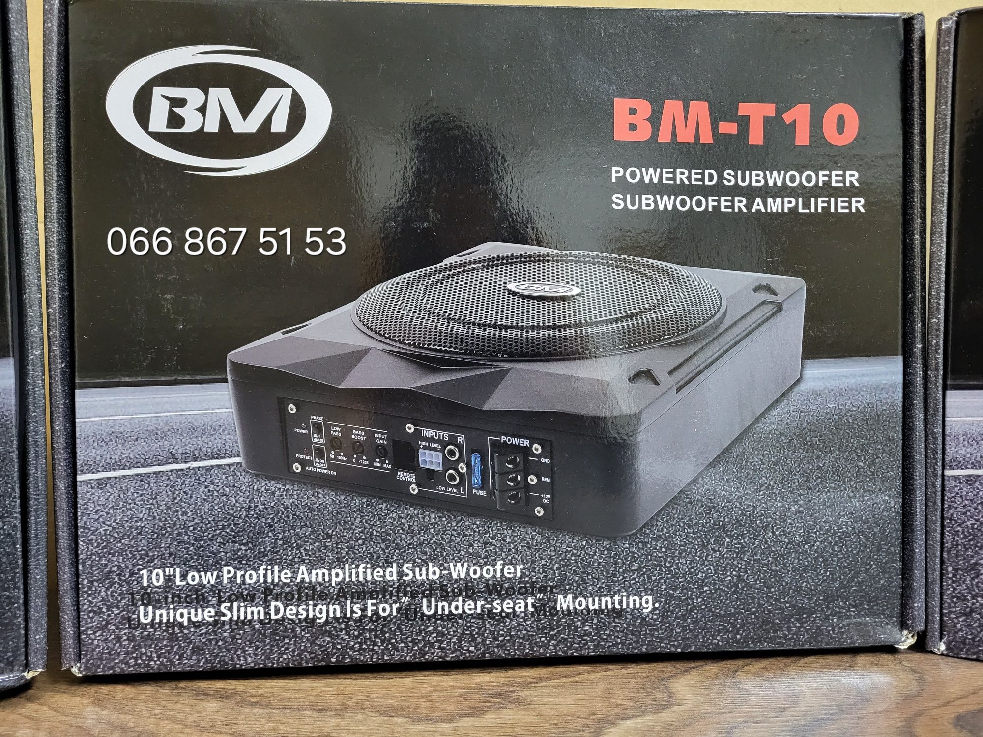 Активний плоский сабвуфер Boschmann BM-T10/провода/пульт