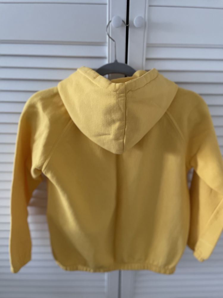 ZARA Kids zółta bluza na suwak z kapturem, r 140 cm