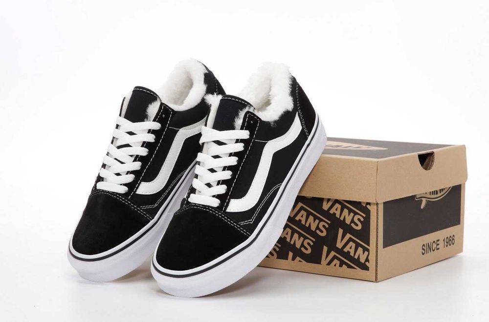 Кеды Vans Old Skool Winter Black White 36-45 Мех! Новинка Зимы 2025!