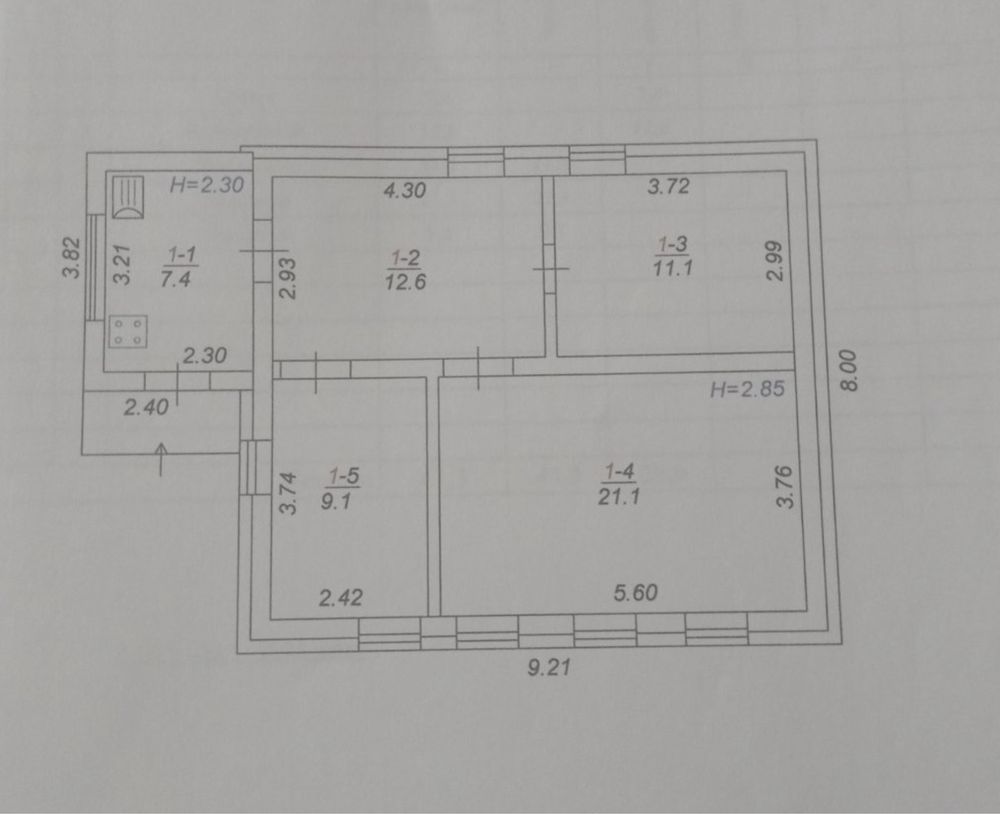 Цегляний будинок 70м.кв, ділянка 17сот. Світло, газ, асфальт, паркани!