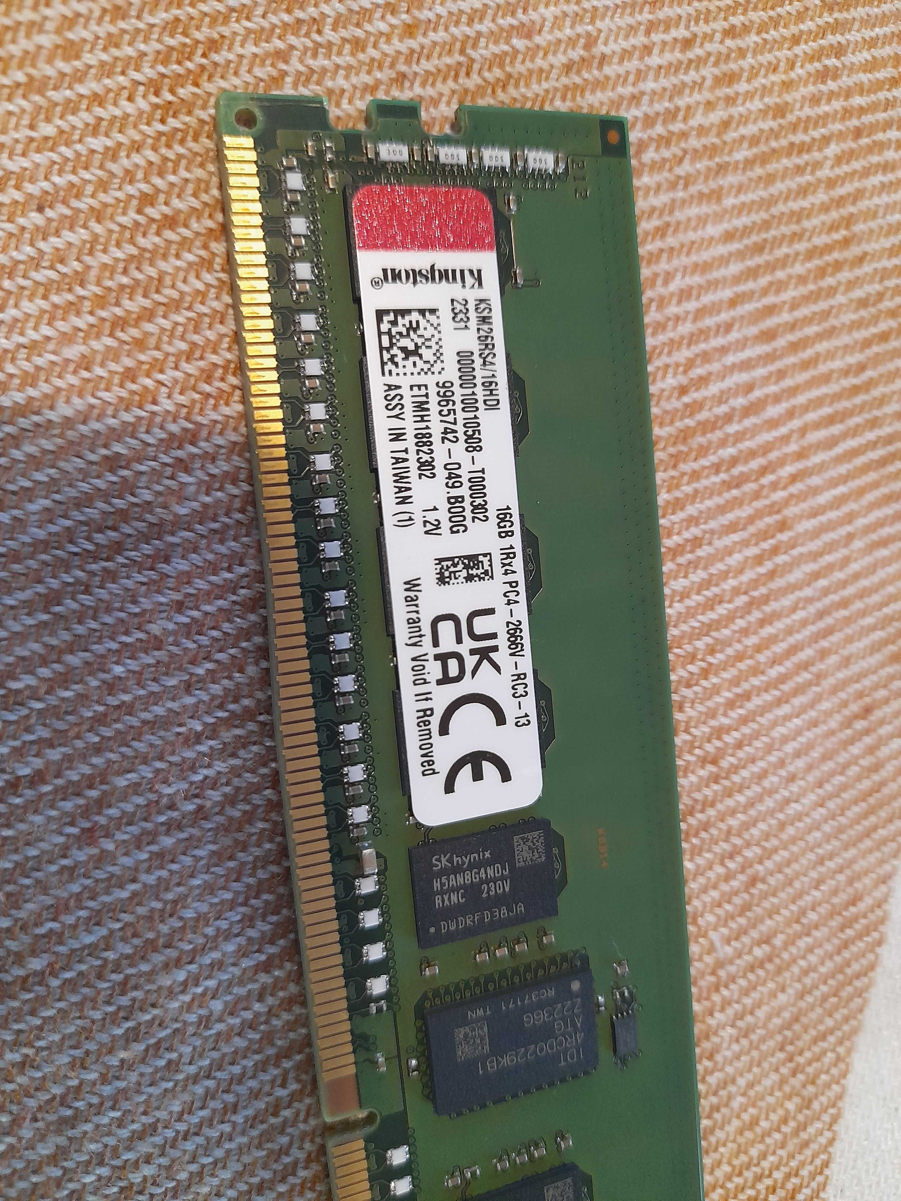 Pamieć RAM Kingston 16GB 1Rx4 DDR4-2666V-R KSM26RS4/16HAI