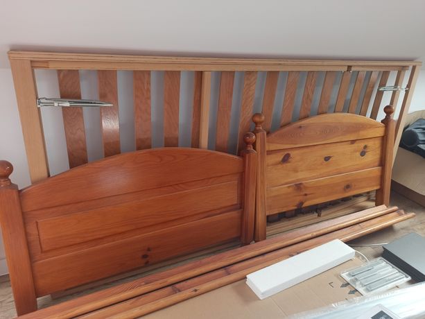Solidne łóżko drewniane 90 x200 cm
