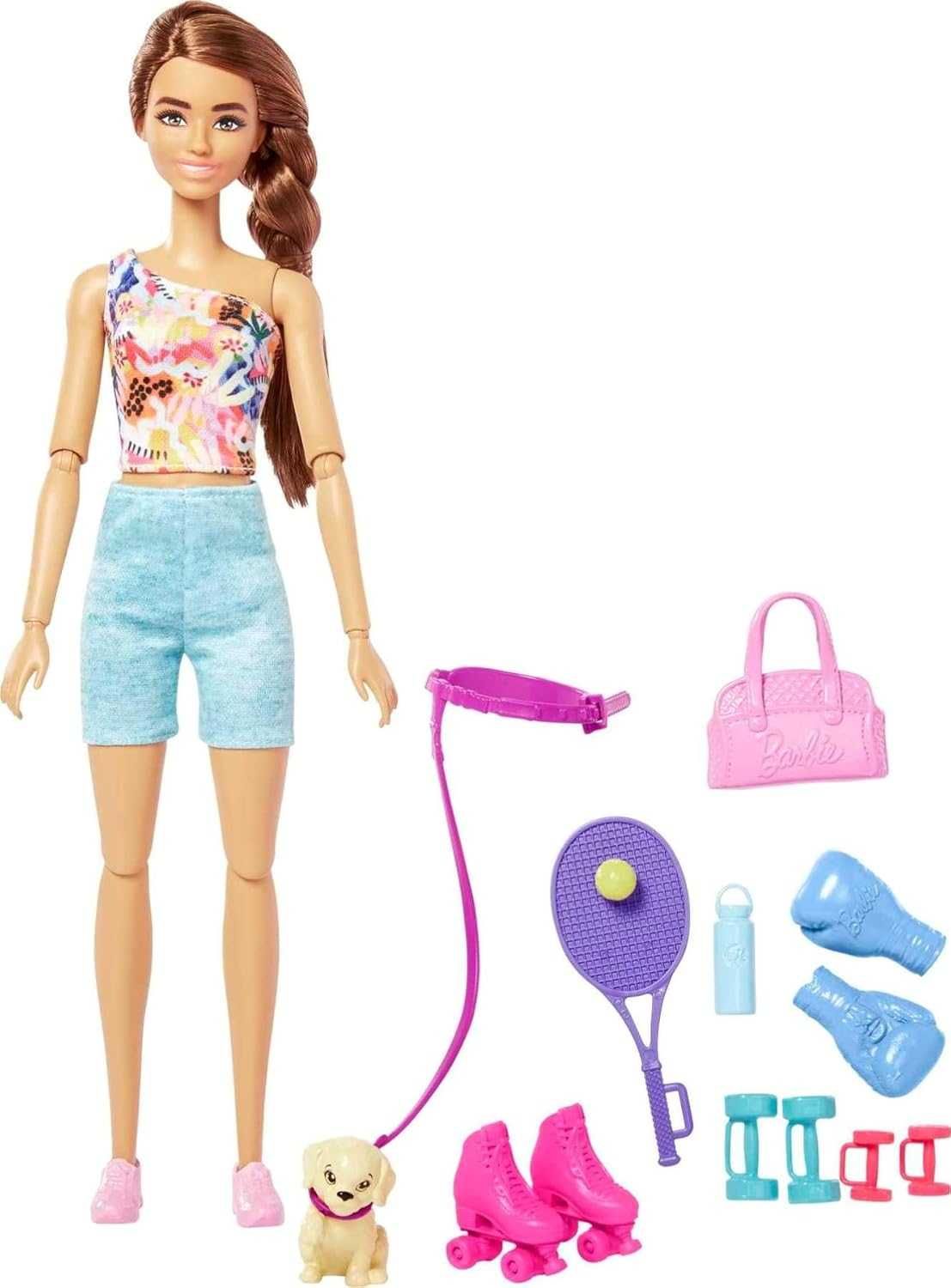 Barbie HKT91 - Lalka brunetka z pieskiem, zestawy Barbie
