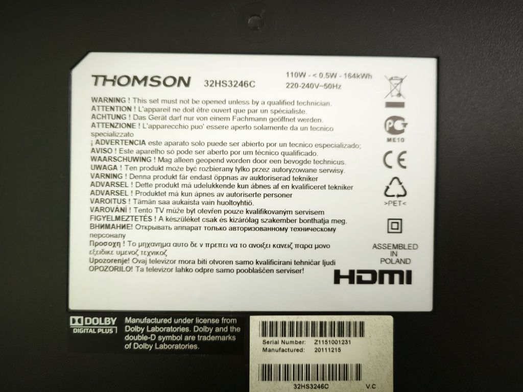 TV Thomson 32 cale
