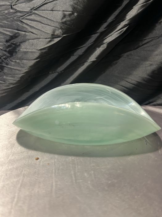 Szklana misa artystyczna – „łódeczka”, ręczne zdobienie, Made in Spain